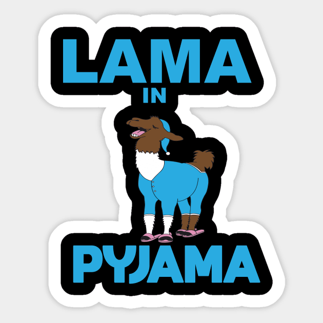 Llama pyjama Sticker by Imutobi